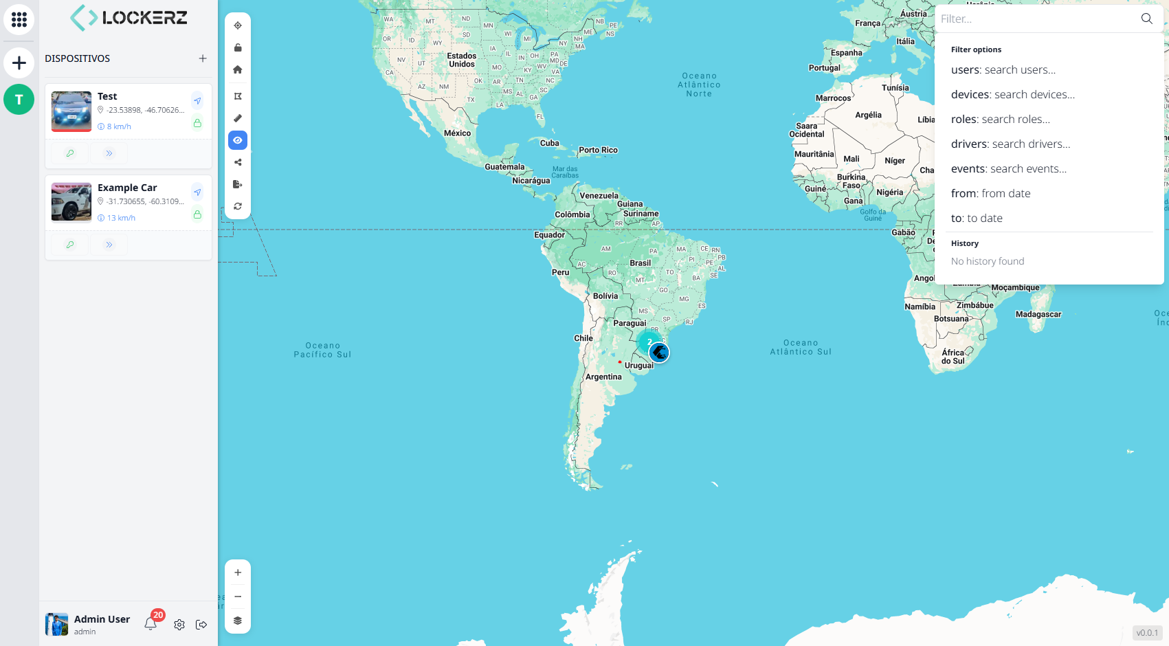 Plataforma de rastreamento Lockerz